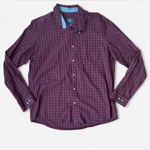 Red & Blue Check Button Down